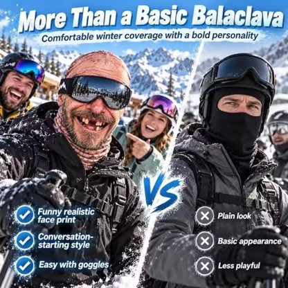 Old Man Ski Mask Funny Realistic Face Balaclava 3D