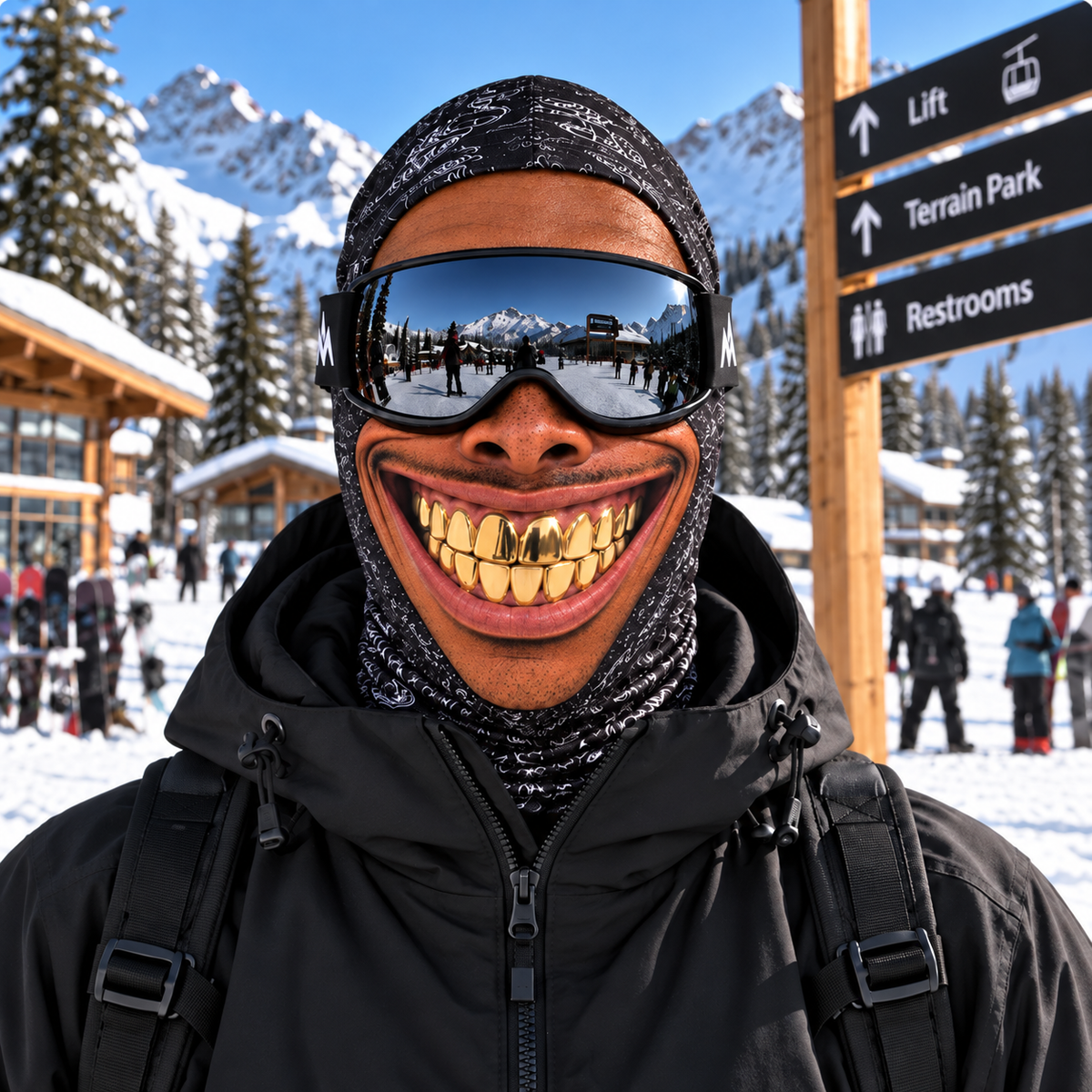 Old Man Ski Mask Funny Realistic Face Balaclava 3D