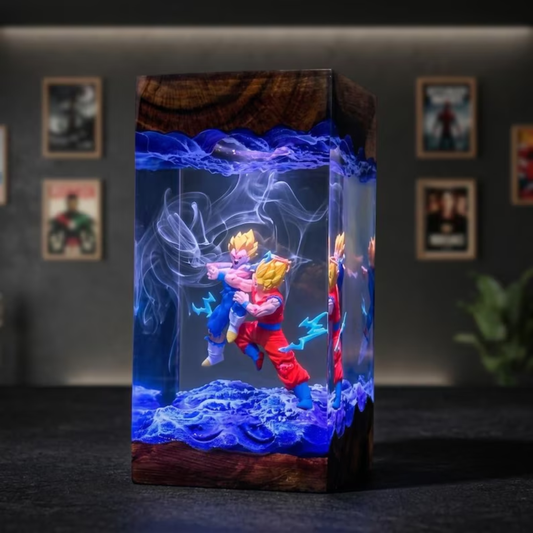 Goku and Vegeta Super Saiyan Kamehameha Custom Night Light