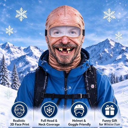 Old Man Ski Mask Funny Realistic Face Balaclava 3D