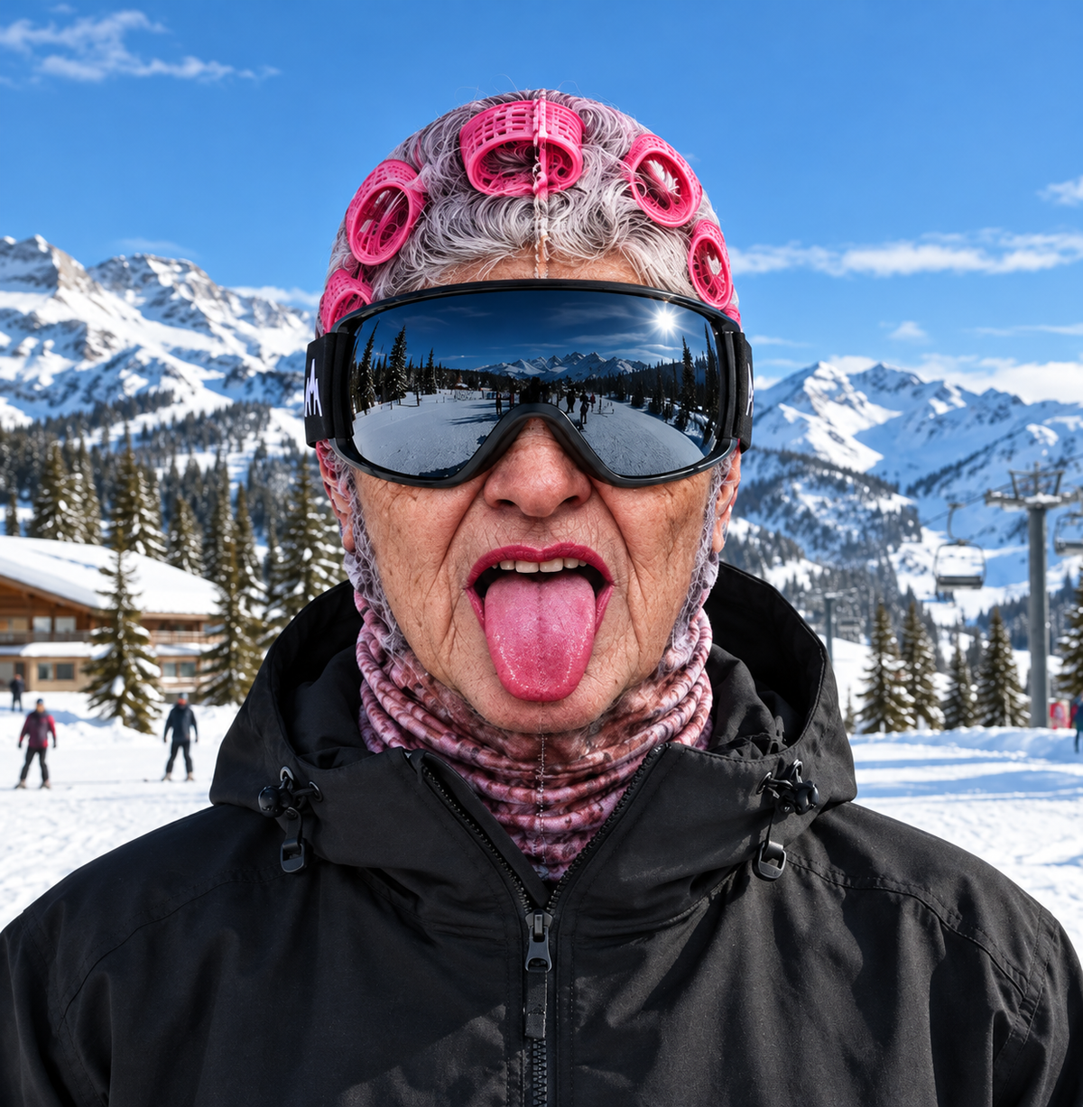 Old Man Ski Mask Funny Realistic Face Balaclava 3D